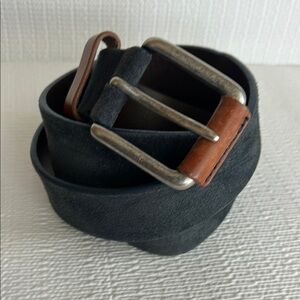 Johnston‎ & Murphy Black Leather Belt with Classic Buckle
